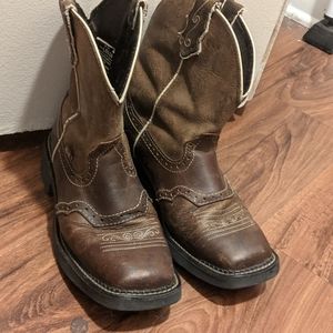 Brown cowboy boots